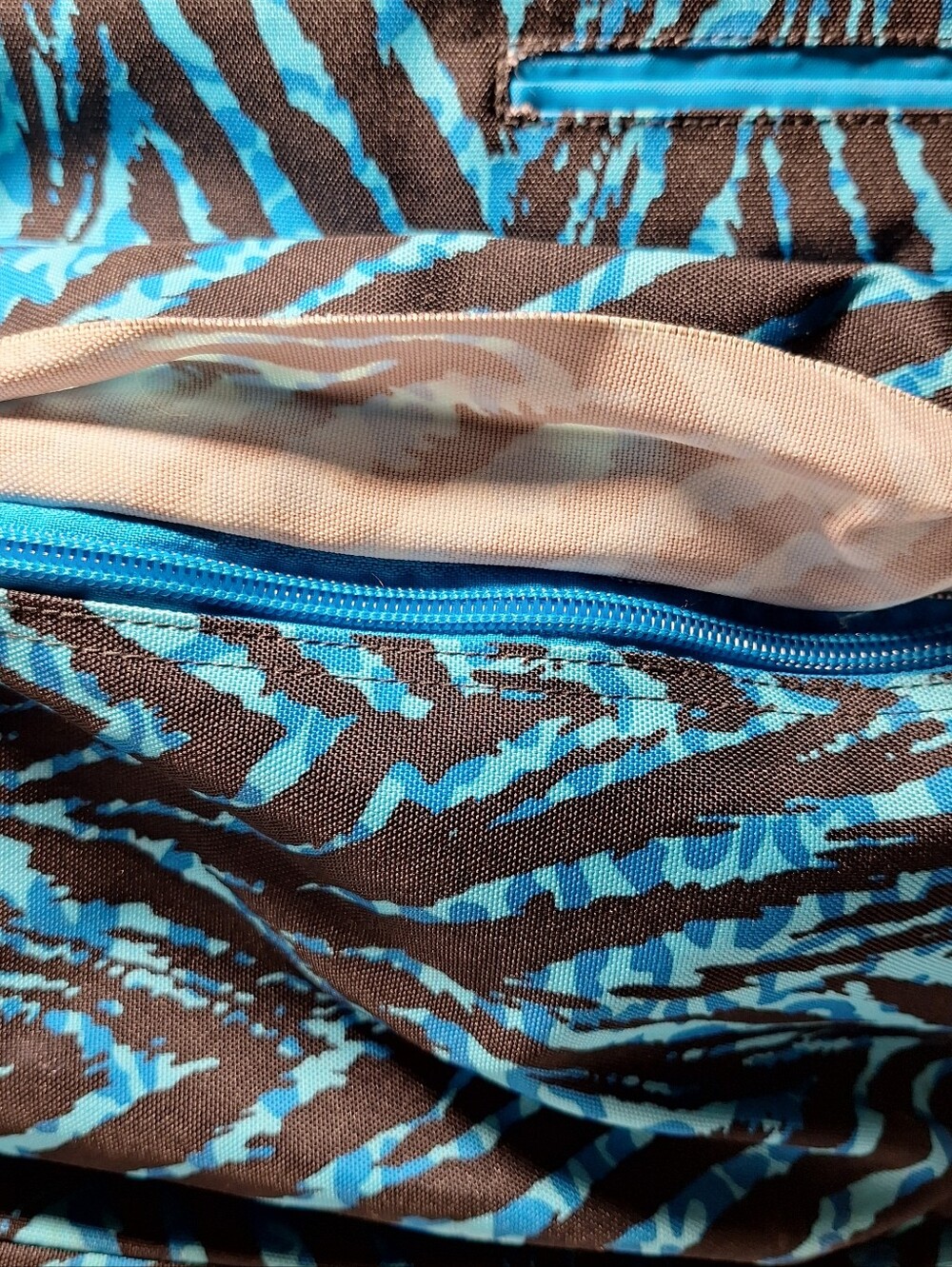 Jansport Backpack, Zebra Stripes, Black & Blue - Picture 7 of 15